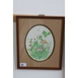 Jenny Heath, original watercolour of field mouse and botanical subjects circa 1970. 21cm x 17cm.