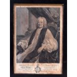 Simon F Ravenet (1706-1774) After Jean Baptist Van Loo, Portrait of the Rt Rev Thomas Sherlock,