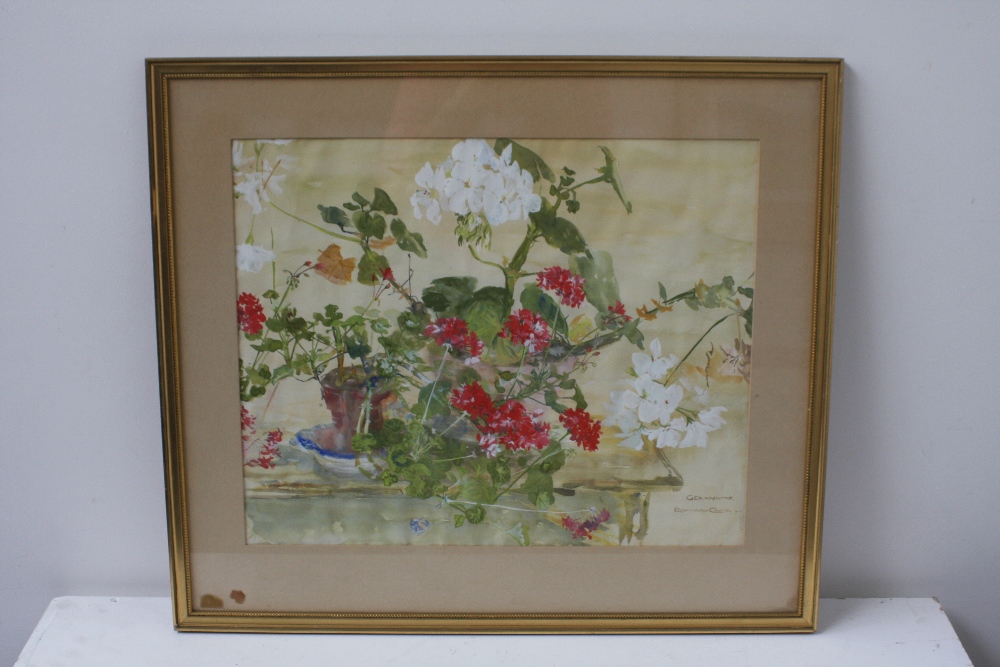 Pauline Marshall, Anemones' watercolour on paper, signed lower right, framed mounted and glazed, - Image 2 of 8