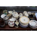 A large quantity of teawares to include Royal Alma Staffordshire Ironstone,