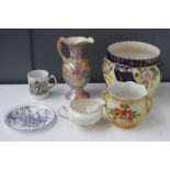 A selection of china including hand painted J.