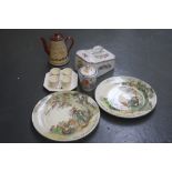 A selection of vintage ceramics to include Motto ware, Poole pottery, Ivory England, W.R.M.