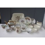 A selection of china including a Wellesley Wedgwood 'Bullfinch' part tea service pattern no.