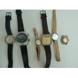 A selection of wristwatches, including Memostar, Tissot, Ettienne, Sekonda,