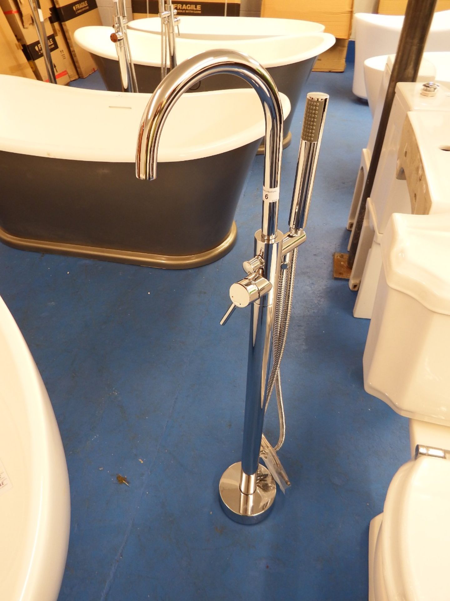 Free standing swan necked bath/shower mixer RRP £575