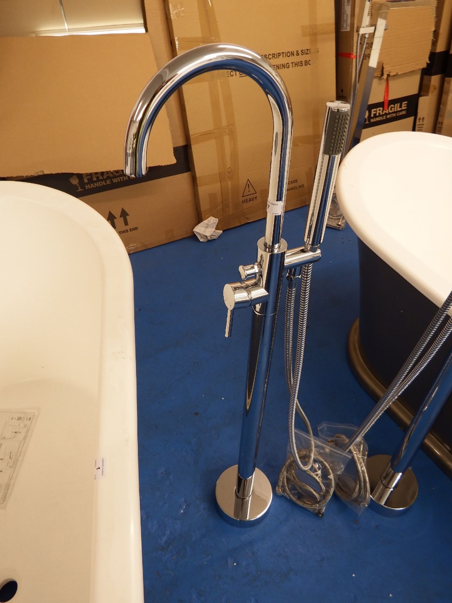 Free standing swan necked bath/shower mixer RRP £575