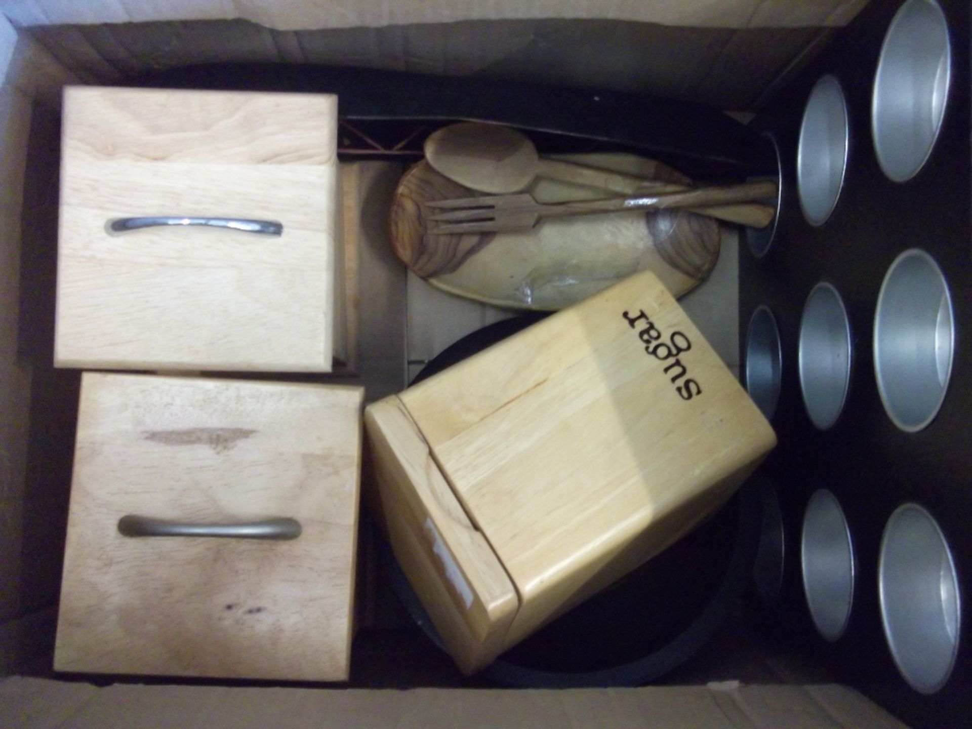 Box of Wooden Items