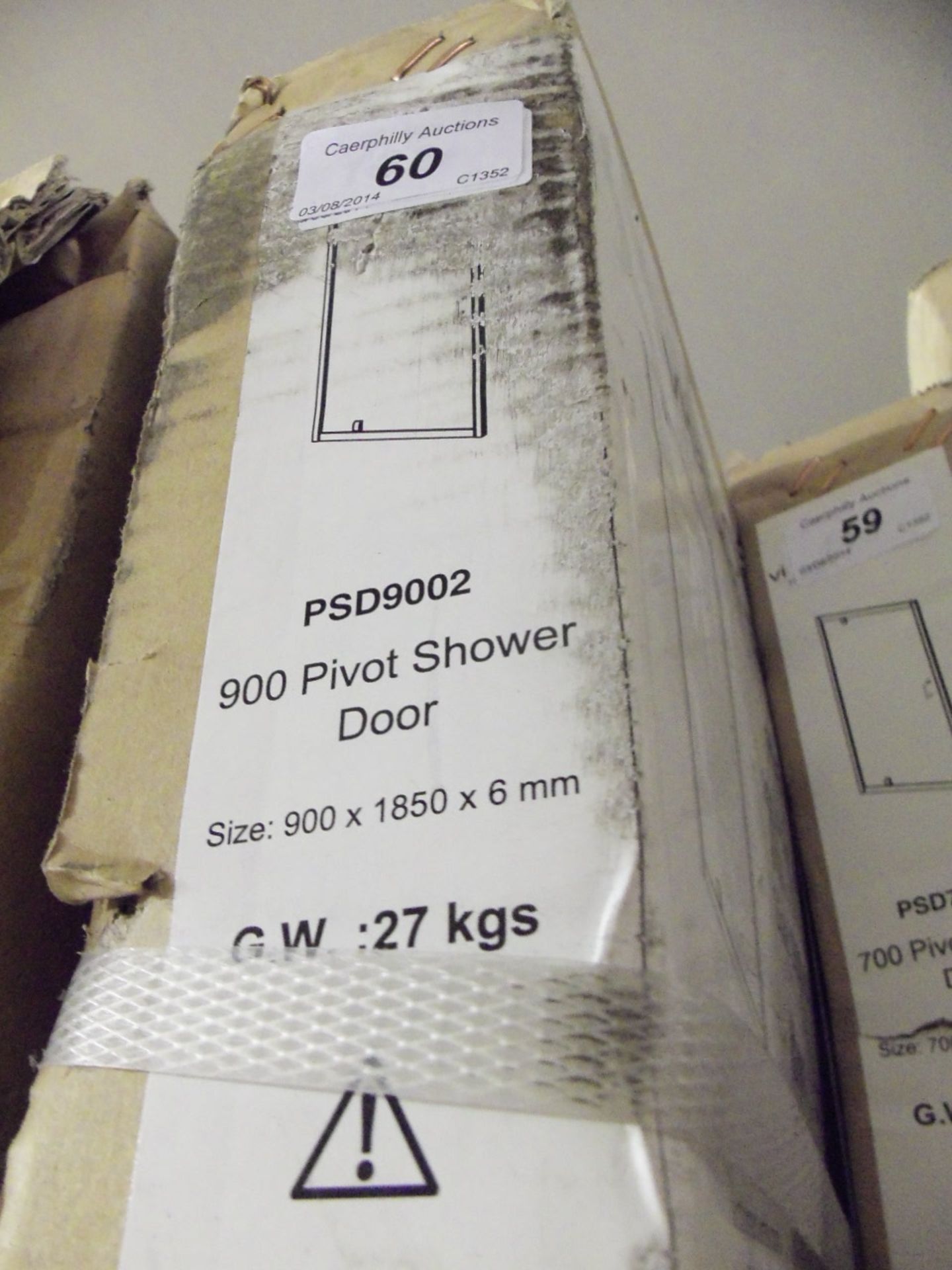 900mm pivot shower enclosure door