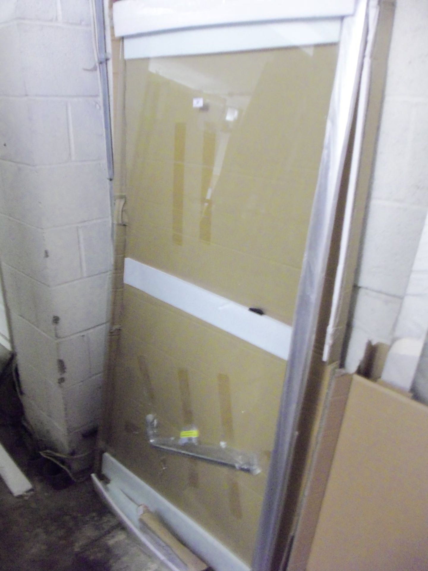 900x1850 walk in shower panel with support arm