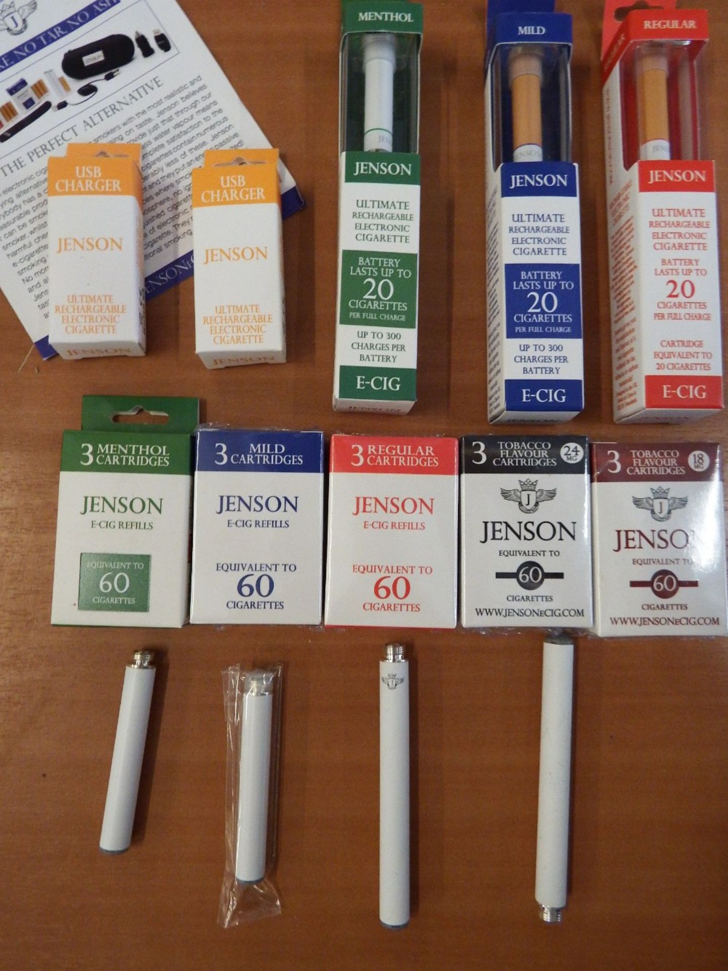 Jenson E-Cig - Grade A+ Stock Mostly Sealed Pack's Ready For Re-sale.  Over 18's Only. SMOKERS PACK: