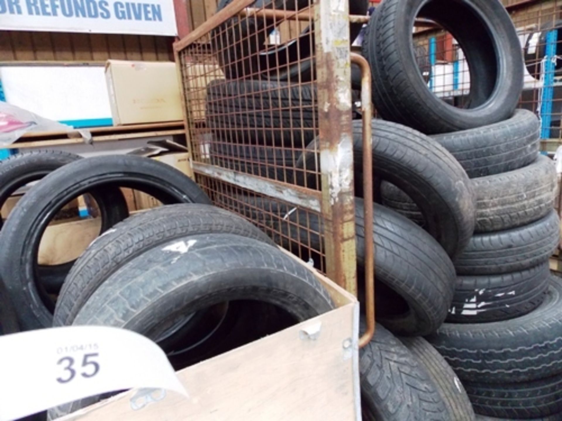 A large quantity of second-hand tyres, come with fair tread, some not so good - Second-hand