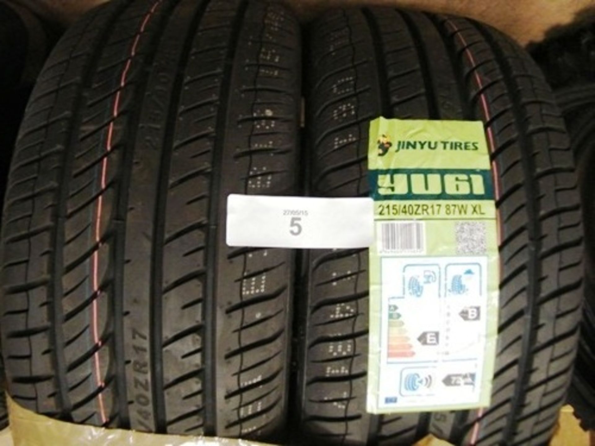 A pair of Jinyo JU61 tyres, size 215/40 ZR17 - New