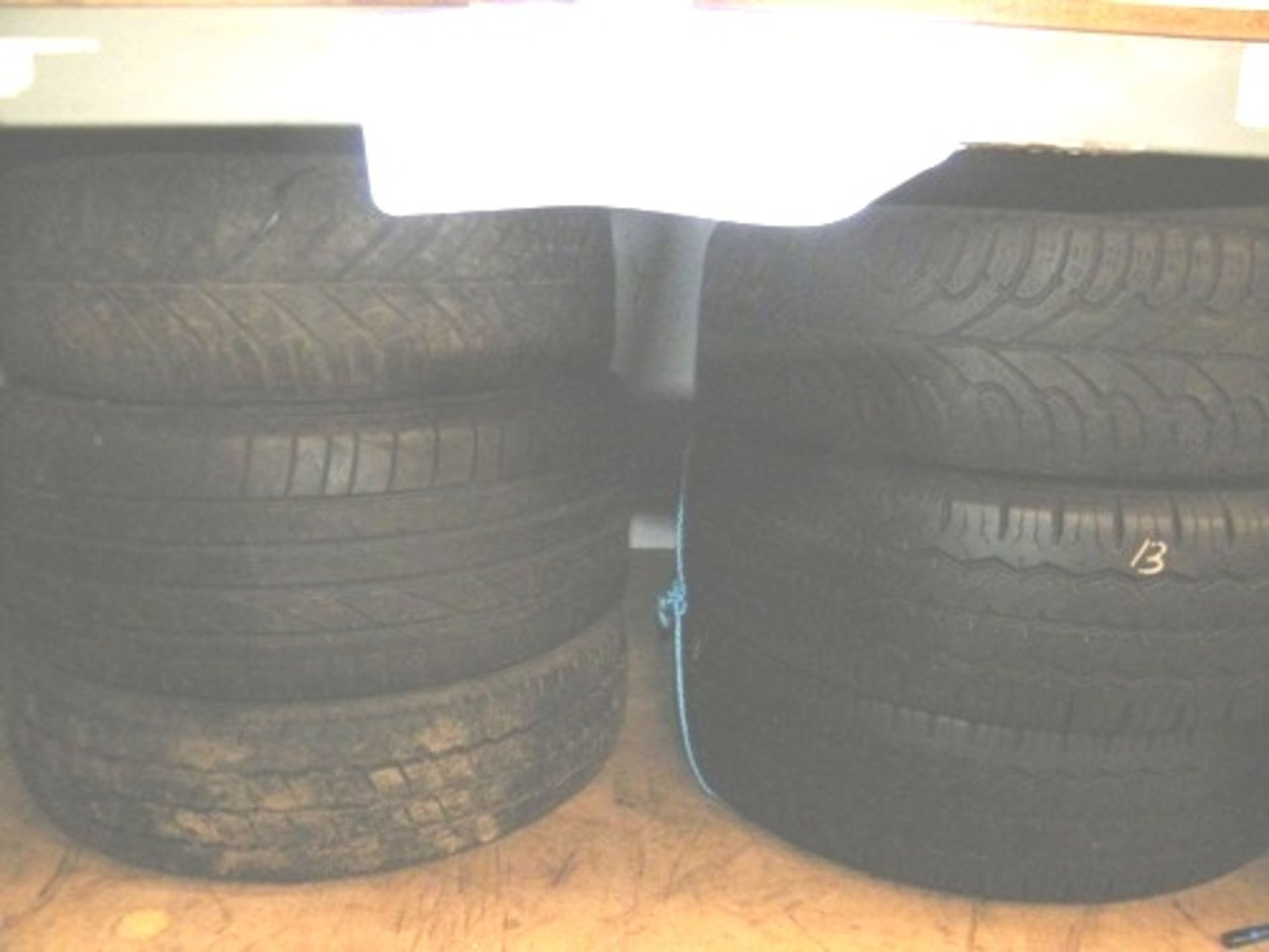 A pair of Hancook RA08 radial part worn tyres, size 215/70 R15C, approximately 5 - 6mm tread