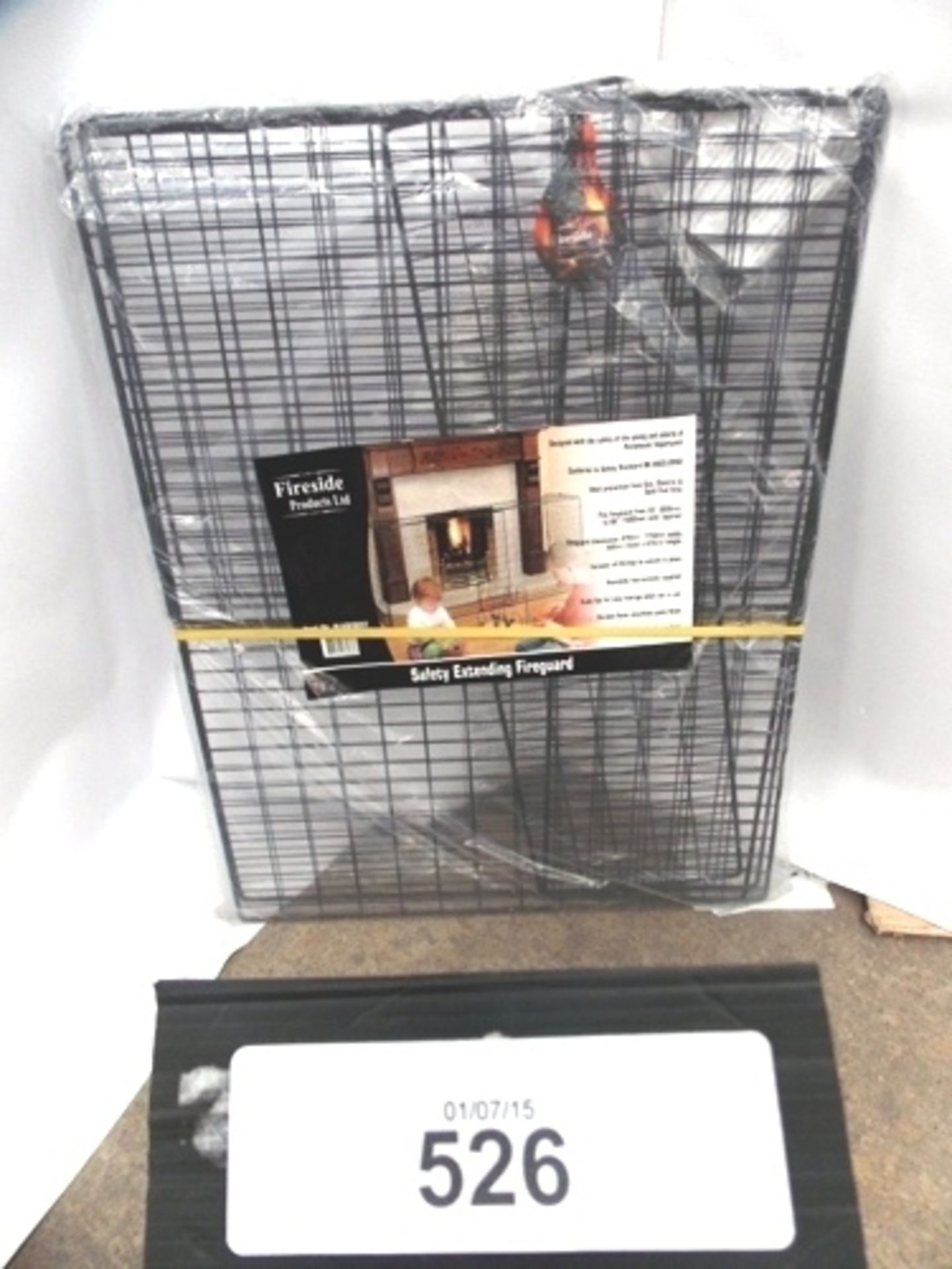 Fireside Products Ltd, wired metal/mesh safety extending fireguard screen, model BLKSFGEXT - New