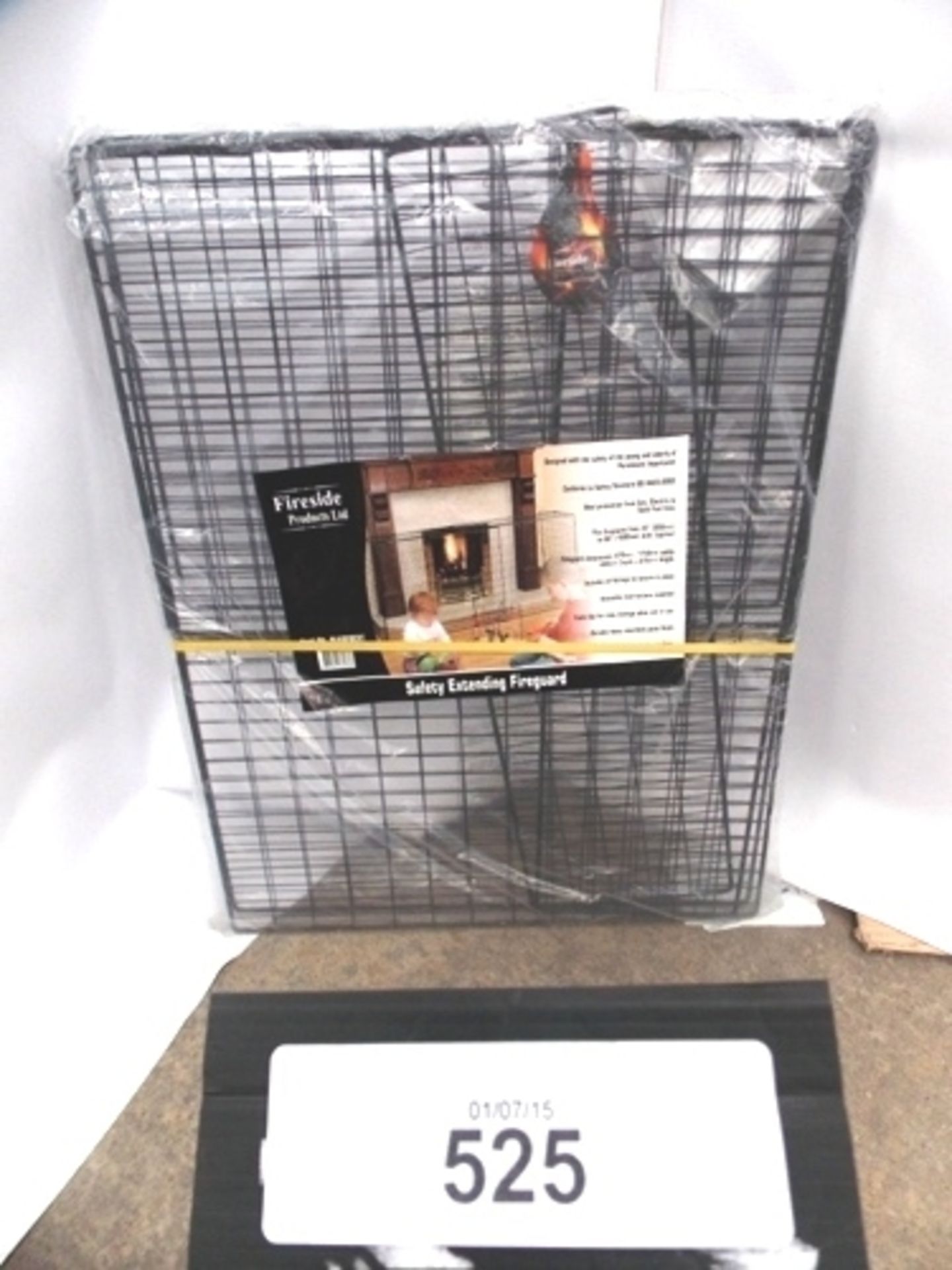 Fireside Products Ltd, wired metal/mesh safety extending fireguard screen, model BLKSFGEXT - New