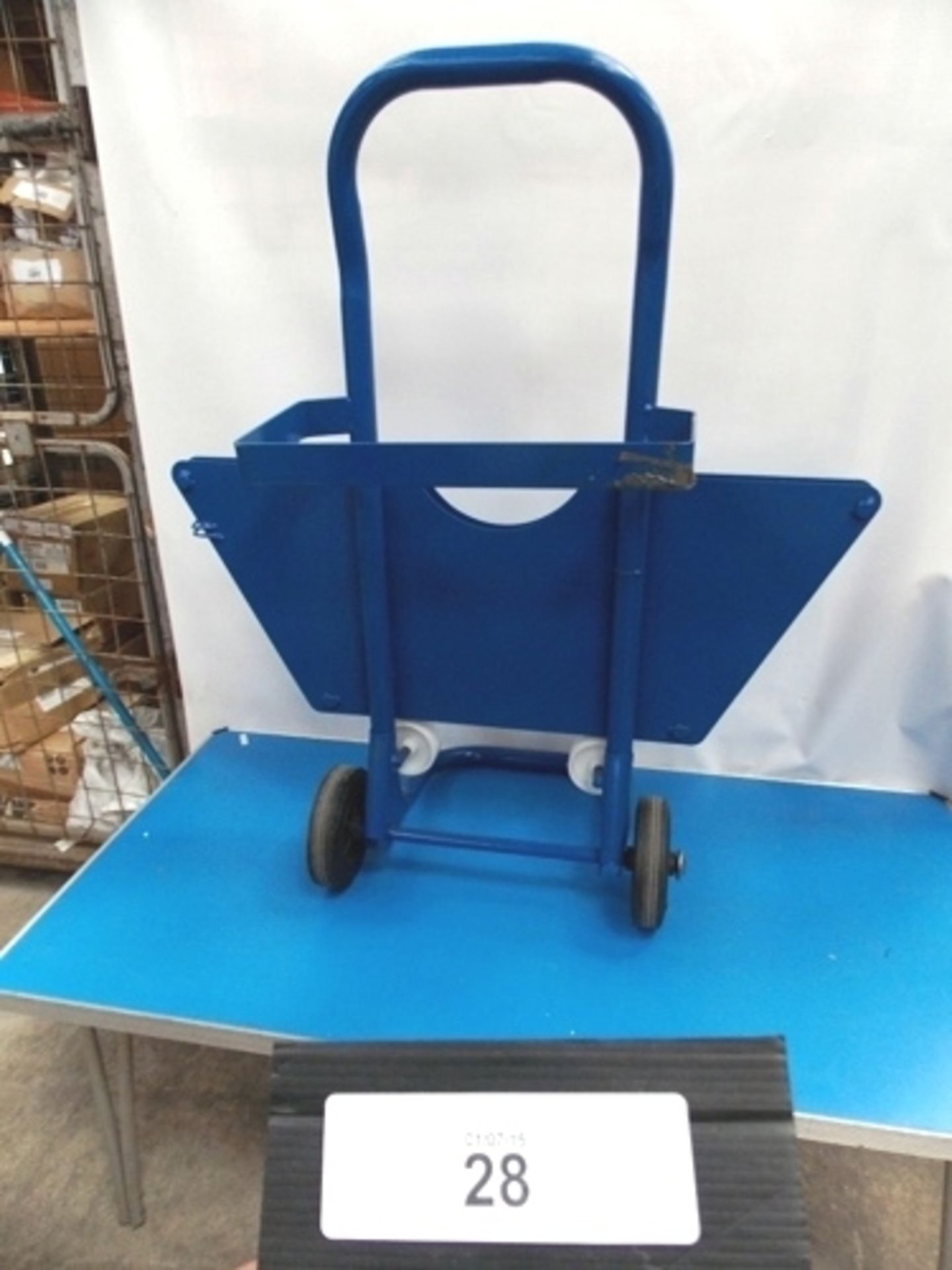 An unbranded strapping tool trolley, colour blue - New, unboxed, few light scuffs