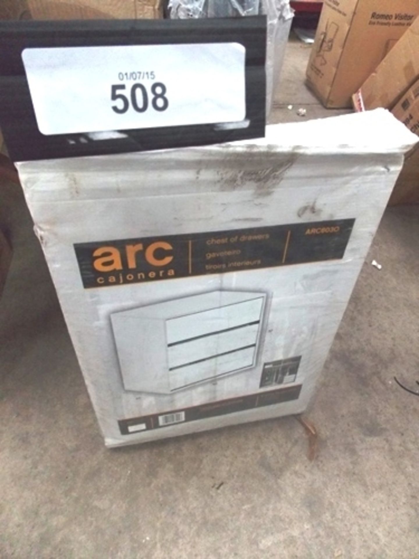 Arc Cajon chest of drawers, colour white,  model ARC6030 - New in box