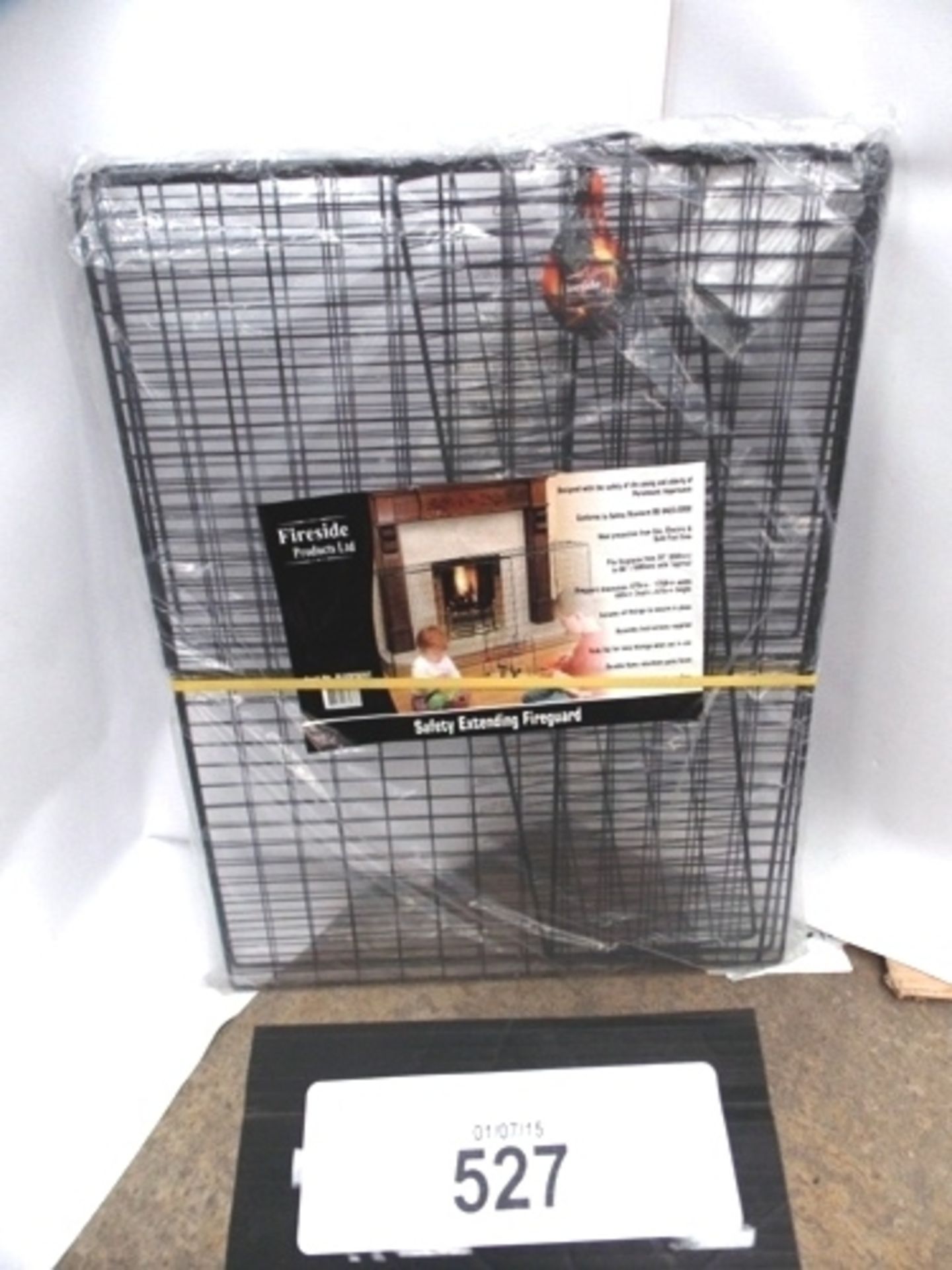 Fireside Products Ltd, wired metal/mesh safety extending fireguard screen, model BLKSFGEXT - New
