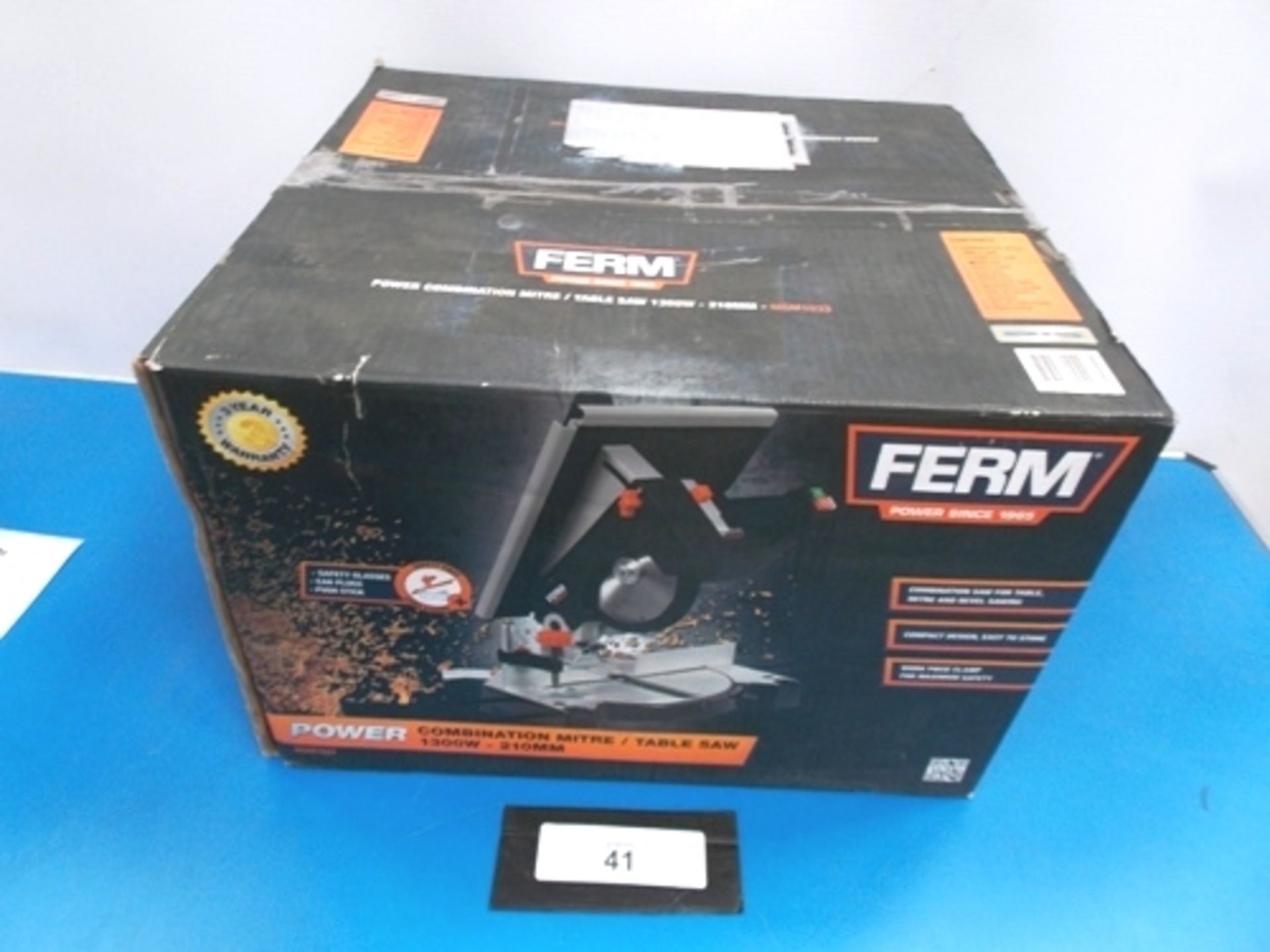 Ferm power combination mitre/table saw, 1300W, product no. MSM1033 - New in box