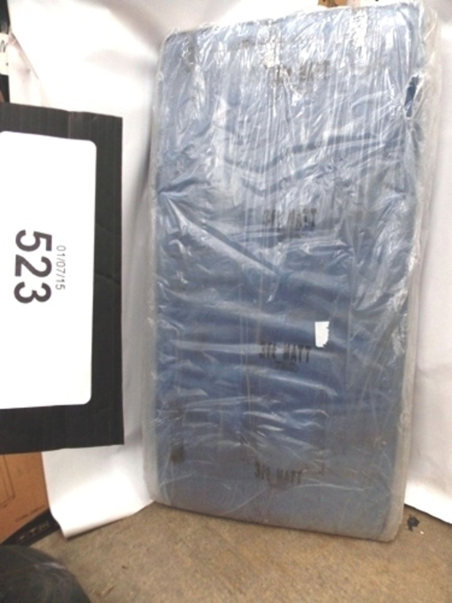 An unbranded 3' sprung mattress for single bed, colour blue - New in pack