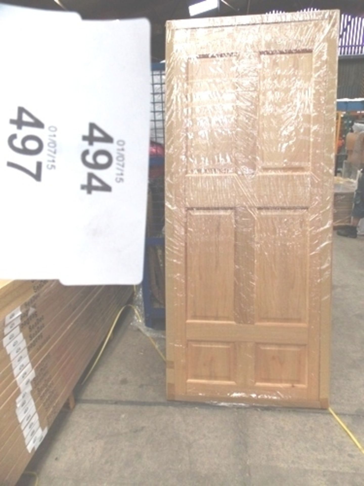 Seadec 6 panel oak interior door, size 1981 x 838 x 35mm. Solid timber core with MDF panels,