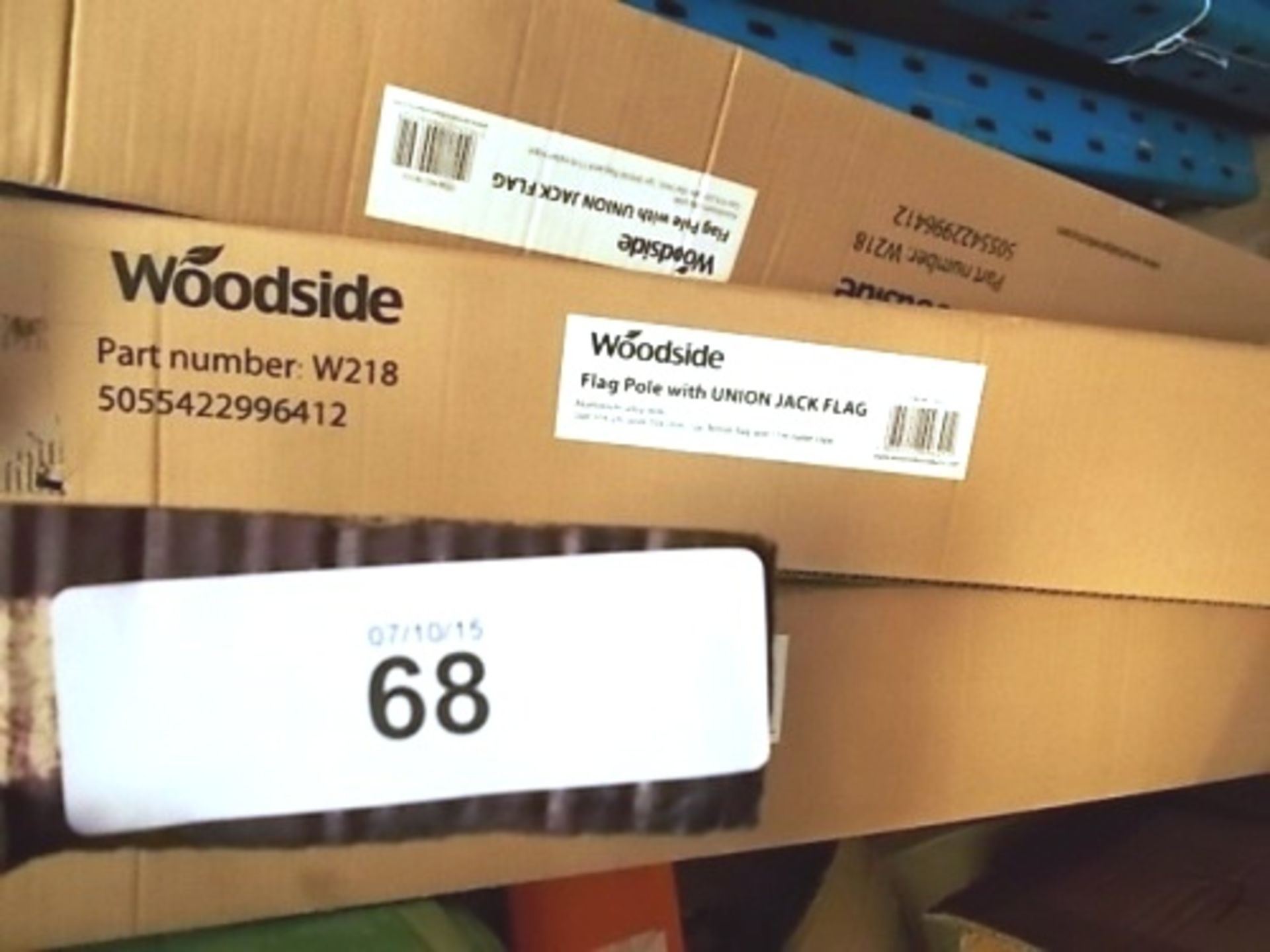 3 x Woodside flagpole with Union Jack flag, item no. WZ18 - New in box