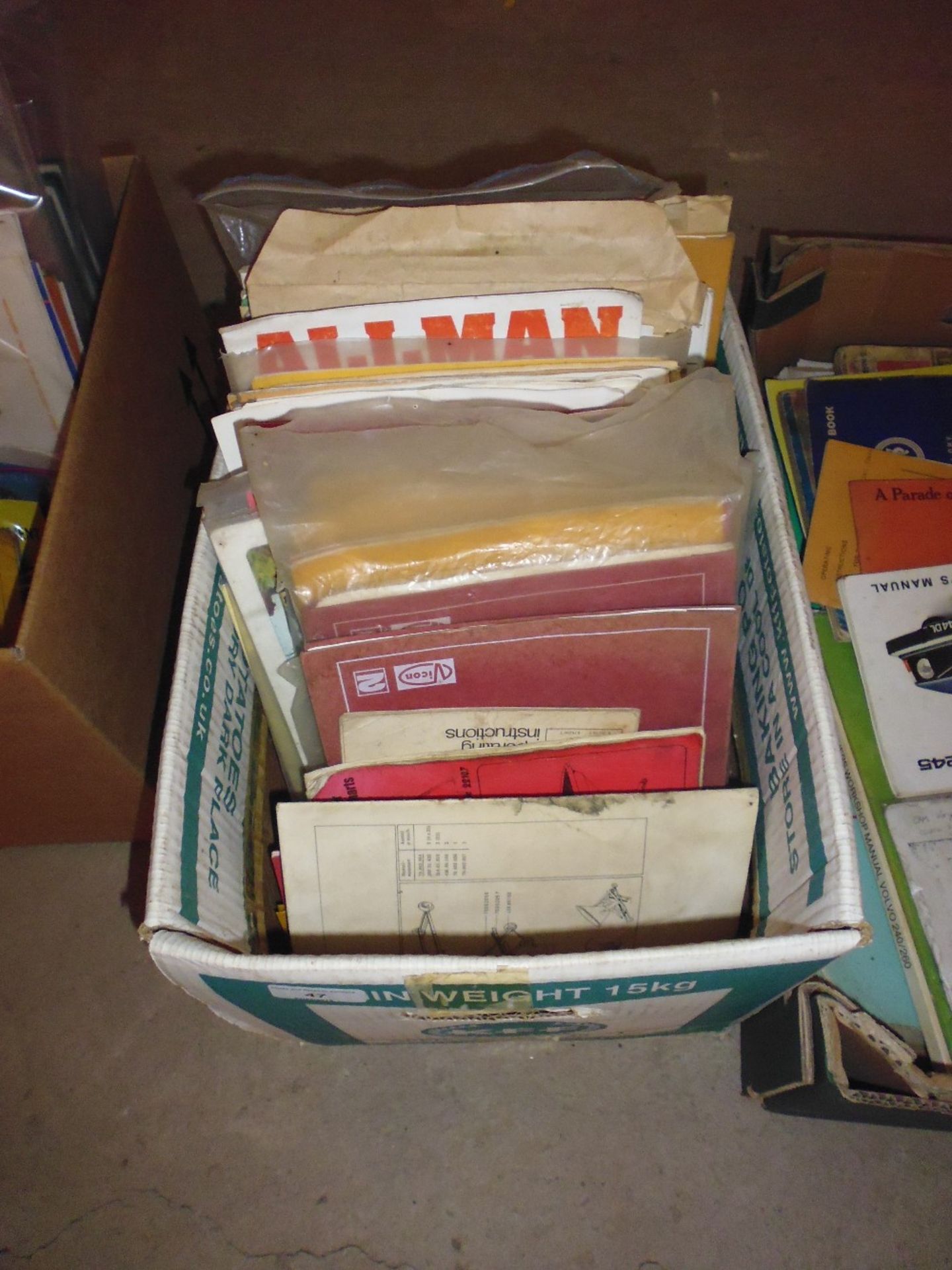 A large quantity of various implement handbooks to include Vicon, Allman,