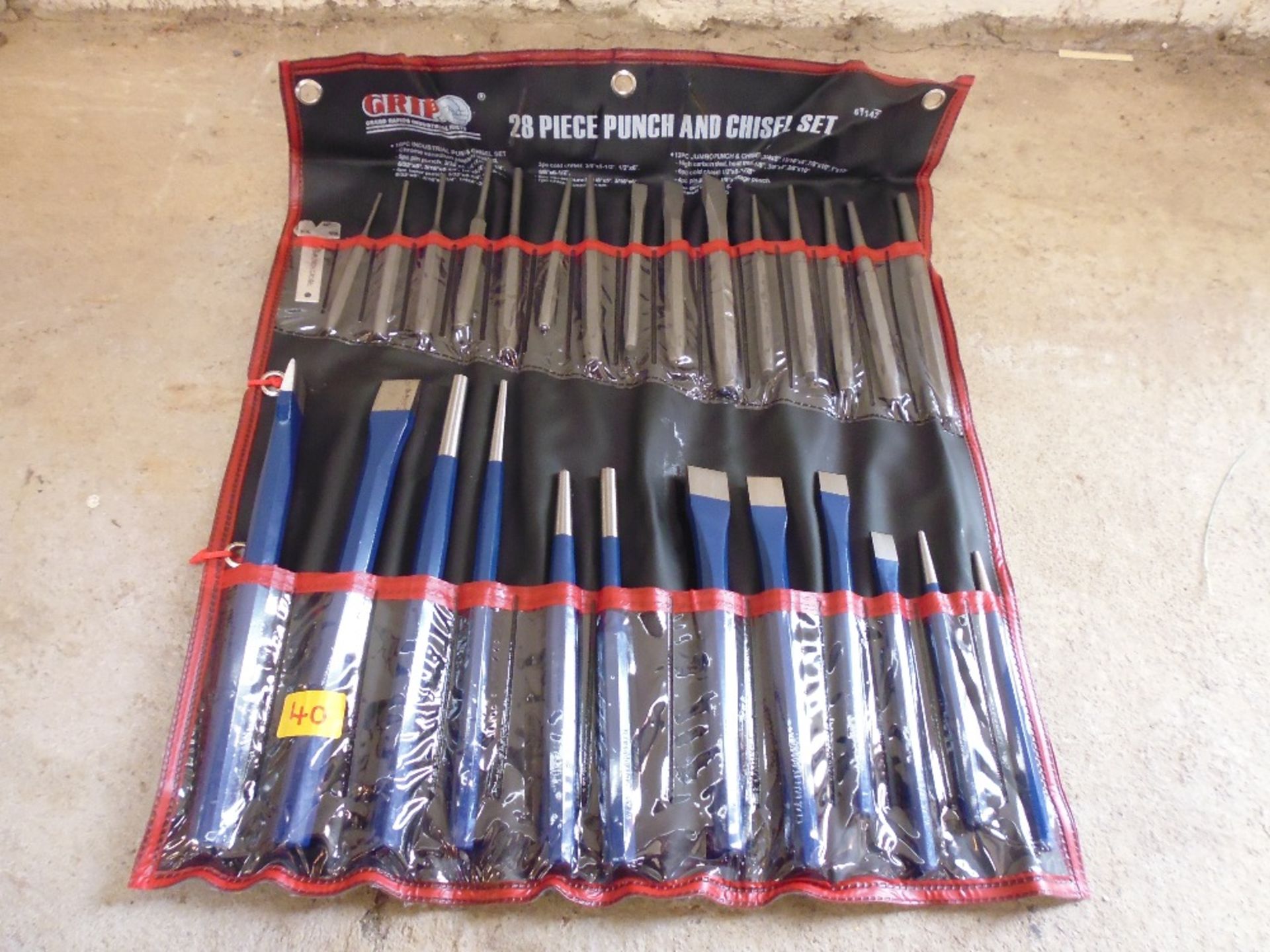 28 piece punch and chisel set.