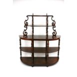 A 19th Century mahogany five tier graduated what not,