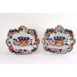 A pair of 19th Century Masons ironstone serving dishes,