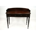 A 19th Century mahogany tray top serving table, fitted two short drawers,