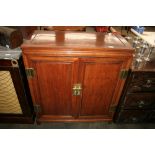 A Chinese hardwood side cabinet,