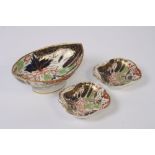 A 19th Century Imari patterned part dessert service, in the Coalport manner,