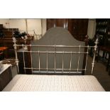 A chrome plated double bed, in the Victorian style, 6ft,