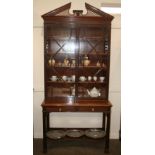 A 19th Century mahogany display cabinet on stand, by Edwards & Roberts,