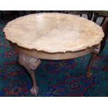 Walnut circular coffee table 76cm diamet