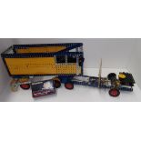 A part built Meccano articulated lorry c