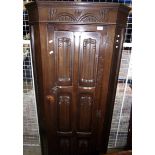 Oak single door hall robe with decorativ