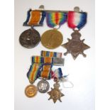 A 1914-15 Star, British War medal and Vi