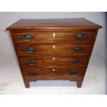 A George III mahogany chest of four long