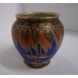 A Carlton Ware baluster vase in blue gro