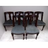 A set of six late Victorian dining chair