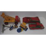 Various part built Meccano vehicles and