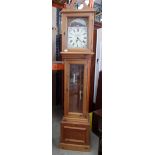 Pine long case clock with Edward Dillon