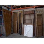 A selection of pine and oak panel doors,