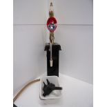 An Angram brass beer hand pump and engin