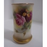 A Royal Worcester cylindrical vase with