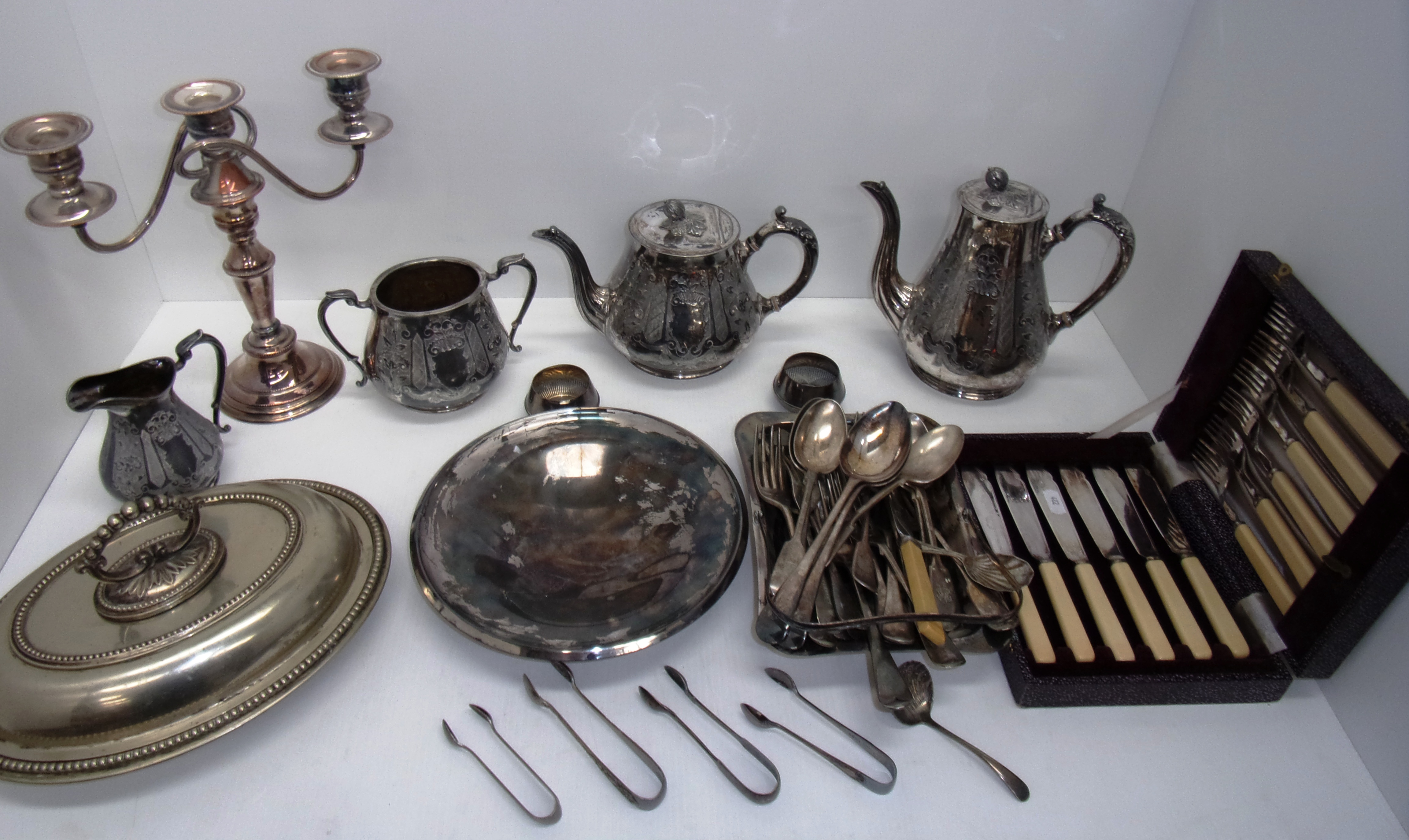 An electro-plate four piece tea service