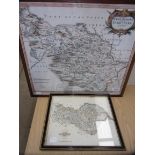 2 x reproduction framed maps - Morden's