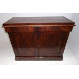 A Victorian mahogany chiffonier with fri